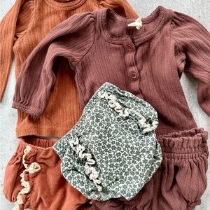 Little Cotton Clothes Organic Cotton Baby Bundle | 6–12 Months | Earth Tones